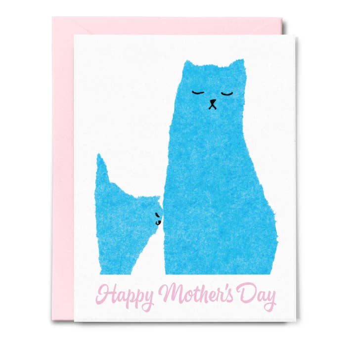"Cat Mother's Day" A2 greeting card, set of 6 - Toni Yuly for wholesale by Apricity Press