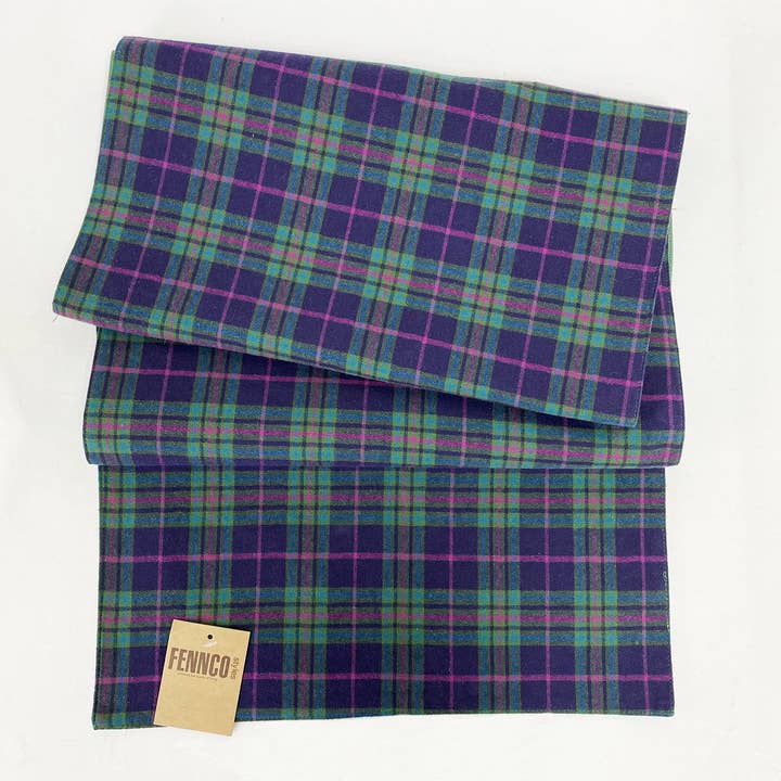 Fennco Styles - Wholesale Table Runner - Green Tartan Plaid 16"x72" Reversible Cotton Table Runner3