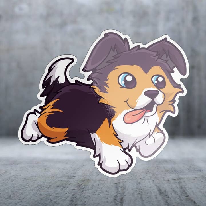 Cartoon Shetland Sheepdog - Sticker for wholesale by Two Feet Treats