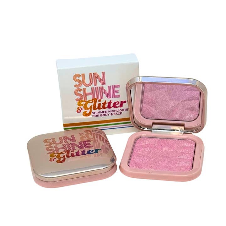 Sunshine & Glitter - Wholesale Makeup Highlighter - Sunshine & Glitter Highlighter Shimmer Compacts