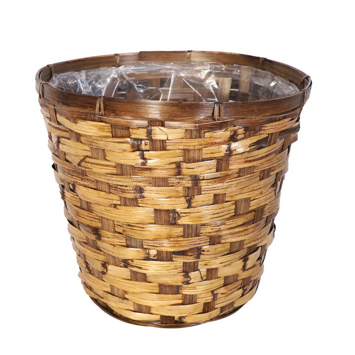 Bamboo Baskets Floral Accessories Containers with Liner-12" for wholesale by SWS BASKETS AND HOME DECOR