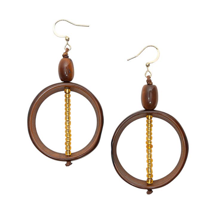 Organic Tagua Jewelry - Wholesale Dangle Earrings - Gemma Earrings0