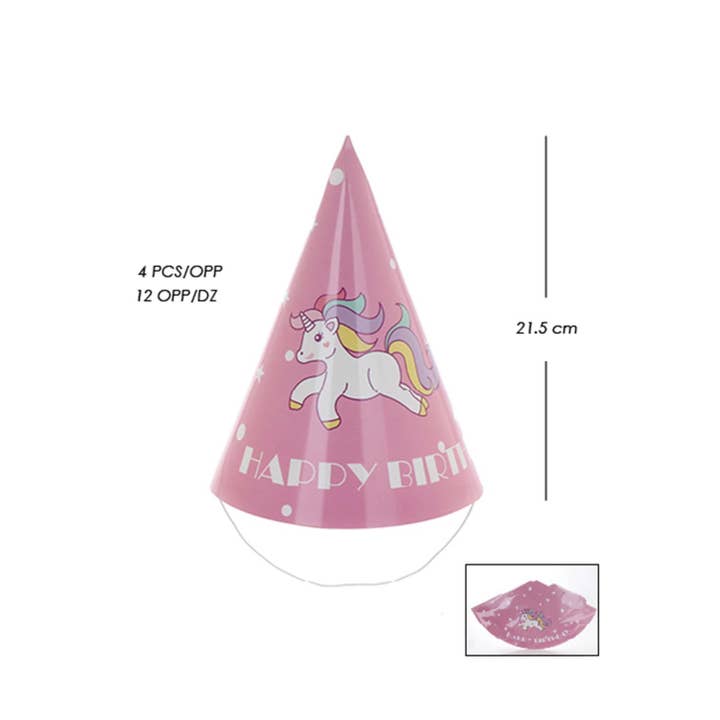 ASSORTED UNICORN PARTY SUPPLIES HAT for wholesale on Faire7