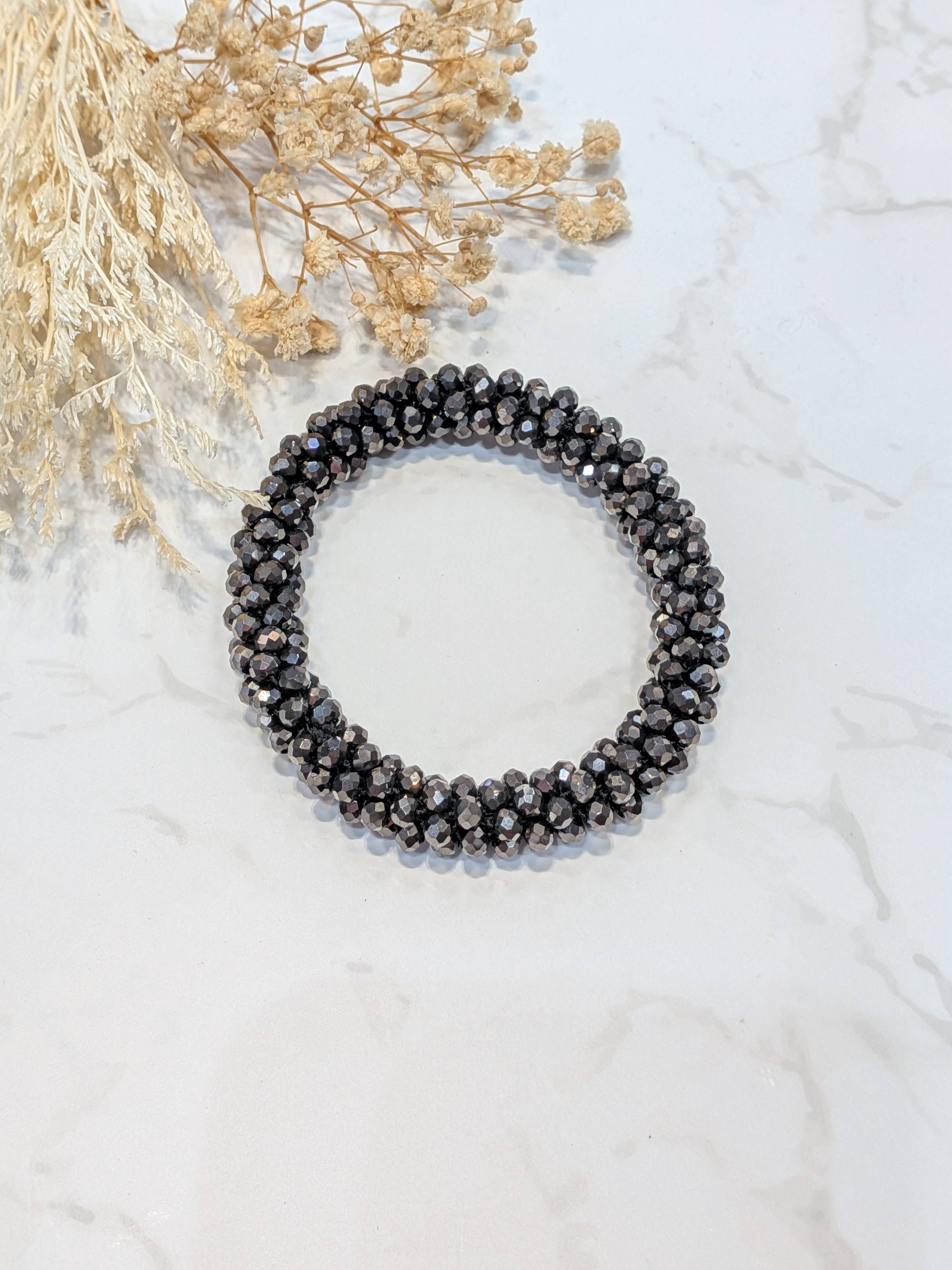 LOLO & YAYA - Wholesale Link & Chain Bracelet - Black-tone crystal effect bracelet16
