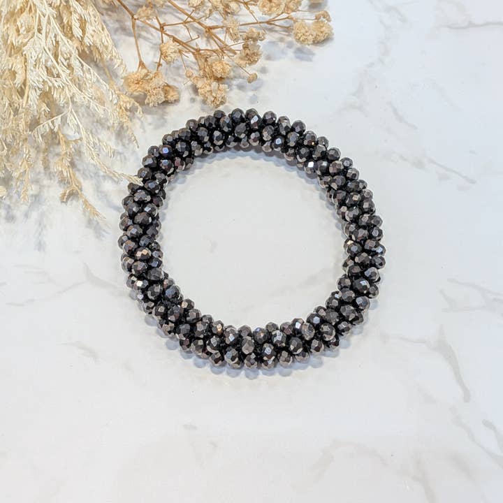 LOLO & YAYA - Wholesale Link & Chain Bracelet - Black-tone crystal effect bracelet16