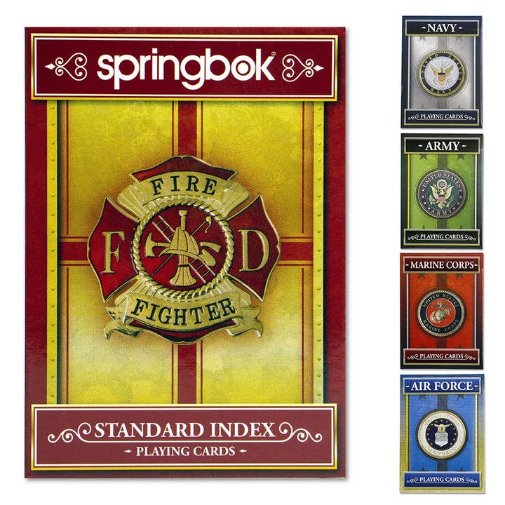 Springbok Puzzle - Wholesale Playing Cards - Firefighter Standard Index Playing Card Set