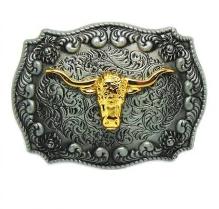 SimpleNGreat - Wholesale Belt Buckle - Men's - Wholesale Long Horn Bull Belt Buckle 1673