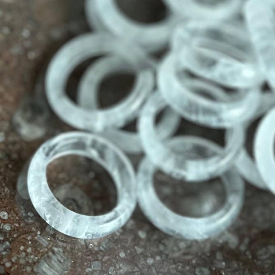 Pebble House - Wholesale Band/Stacked Ring - Quartz Rings -10 pcs (Crystals & Stones)2