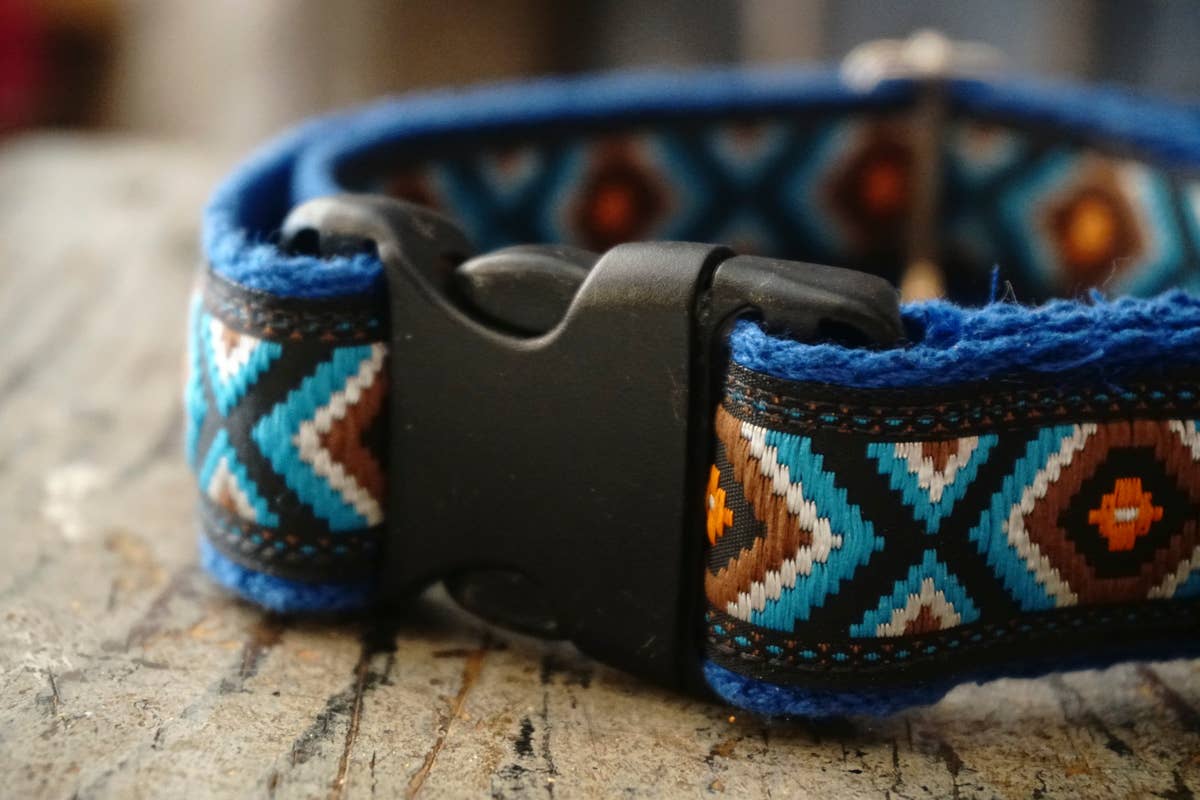 hundsfutter - Wholesale Pet Collar - Dog - Dark navy blue design necklace and strap set3