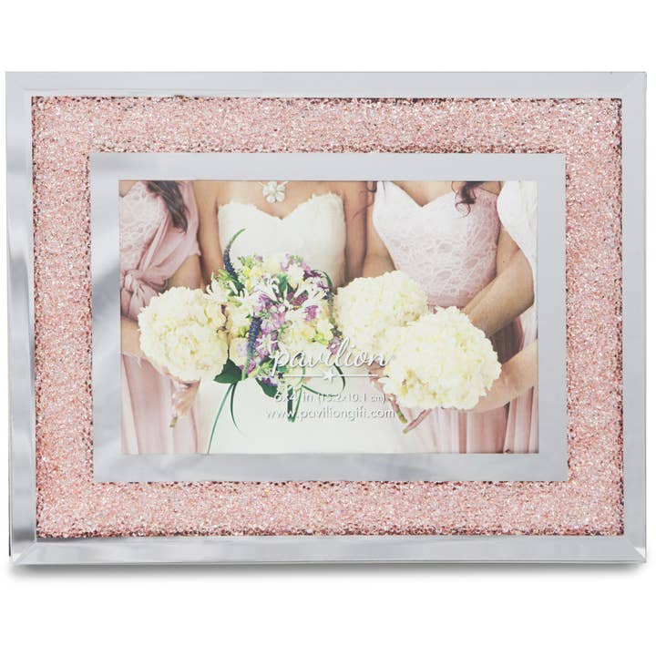 Pink Crystal - 9.25" x 7.25" Frame (Holds 6" x 4" Photo) for wholesale by Pavilion