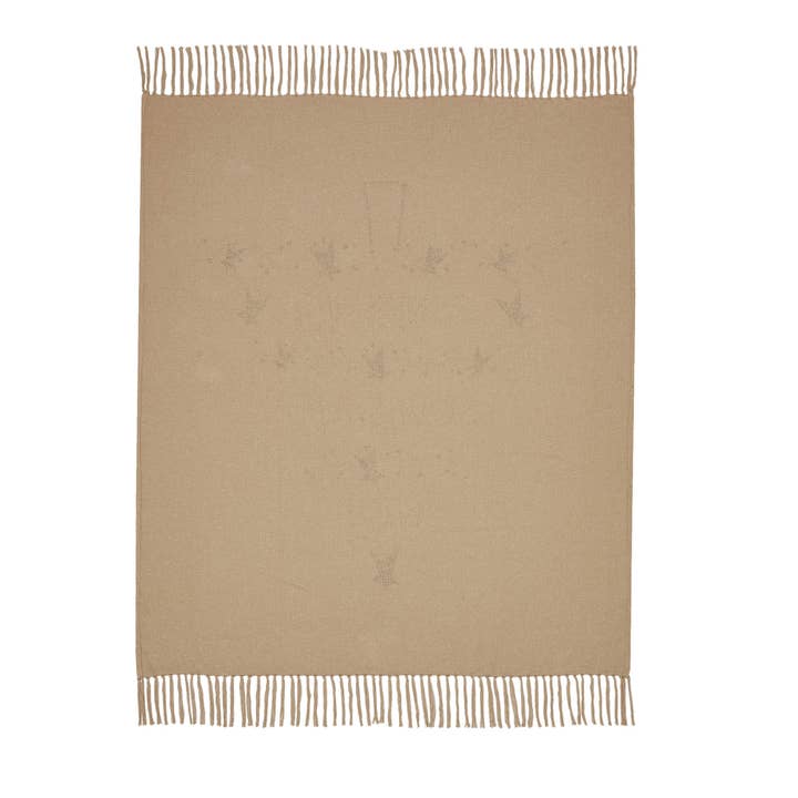 VHC Brands - Wholesale Throw Blanket - Gable Prim Christmas Blessings Woven Throw 50x603