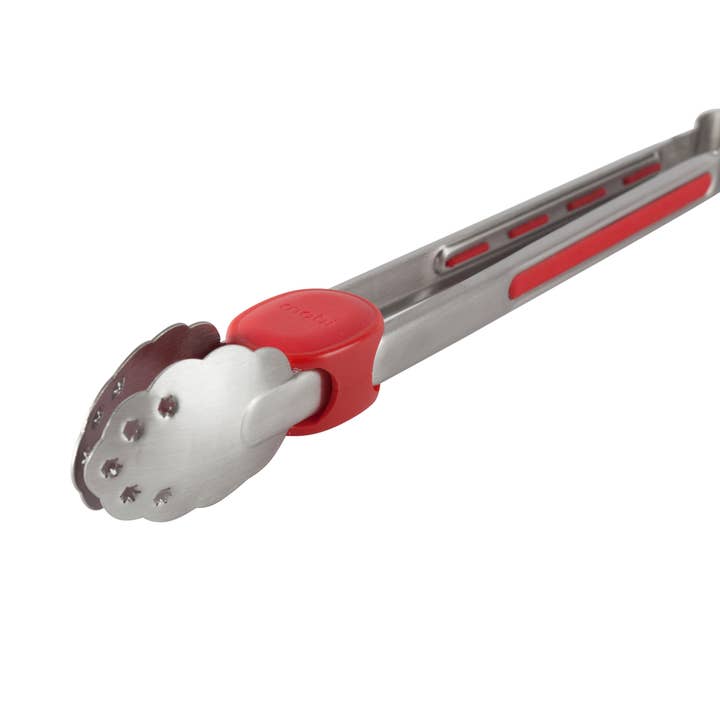 12" roestvrijstalen keukentang met grijptanden voor wholesale door Mobi