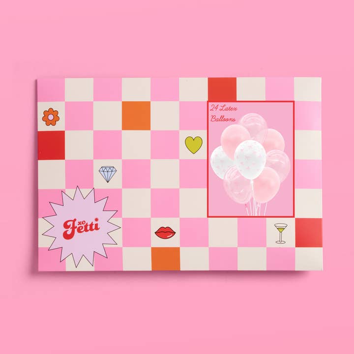 xo, Fetti - Wholesale Balloon - Pink Bow Latex Balloons 24 | Party, Coquette1