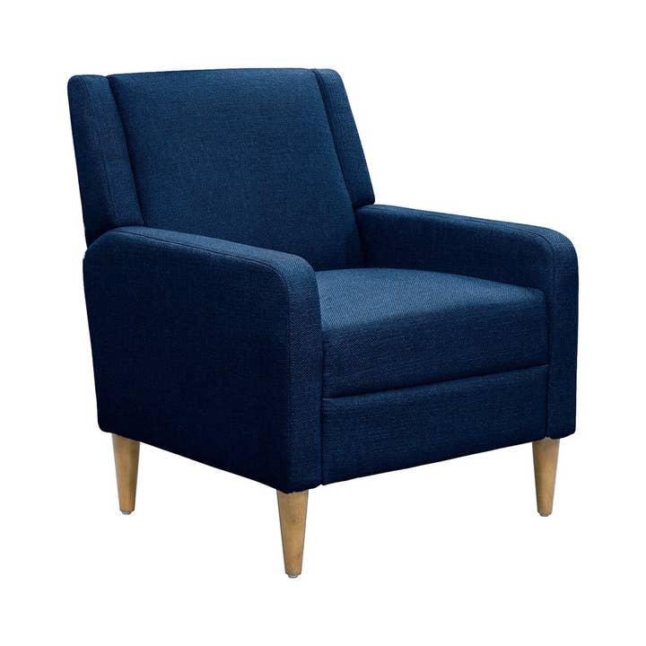 Olliix - Wholesale Chair - Minimalist Upholstered Denim Blue Accent Armchair