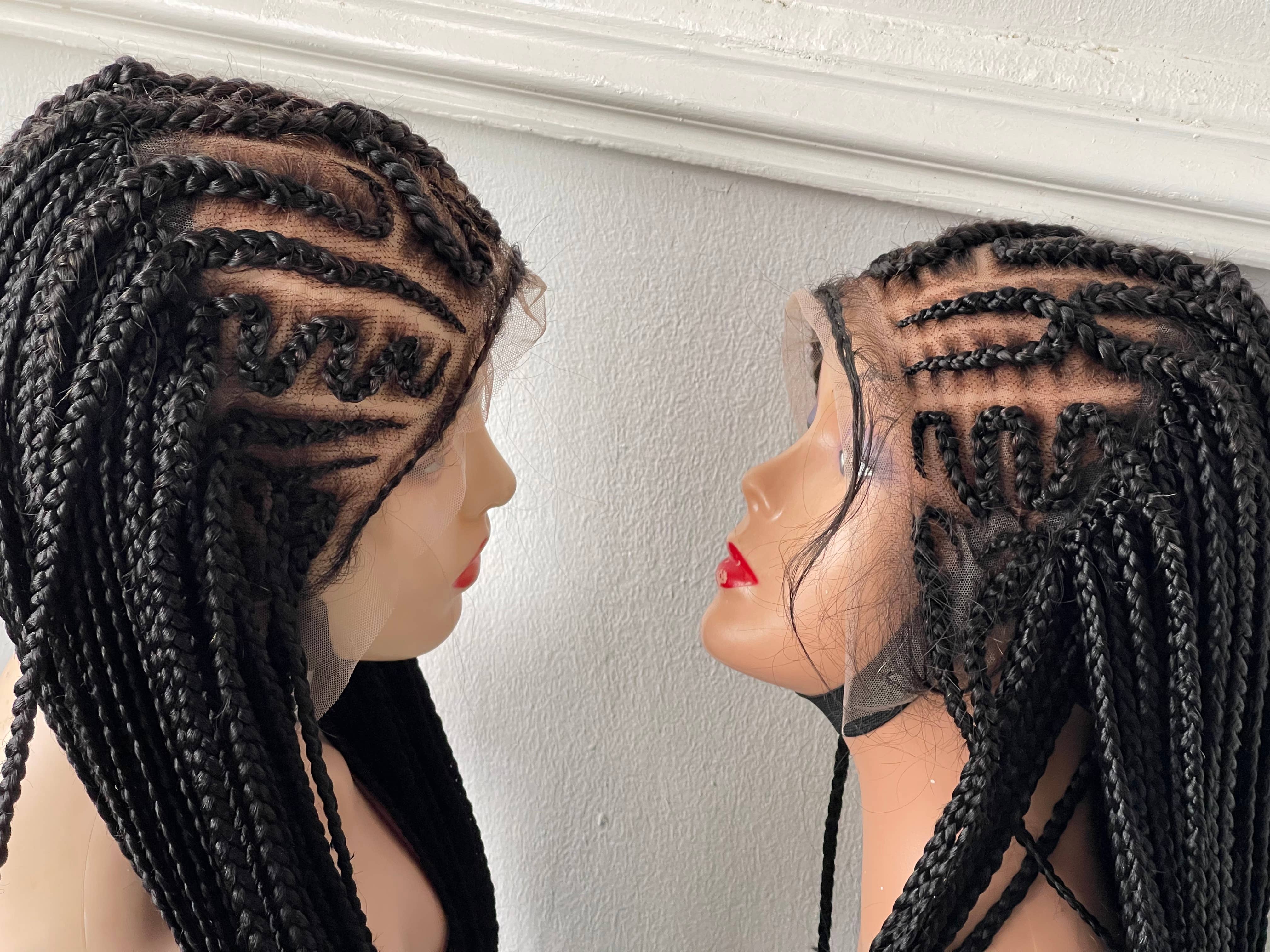 Lamuskwigs - Wholesale Wig/Hair Piece - Cornrow Braided wig for black women. Braided wig with elasti14
