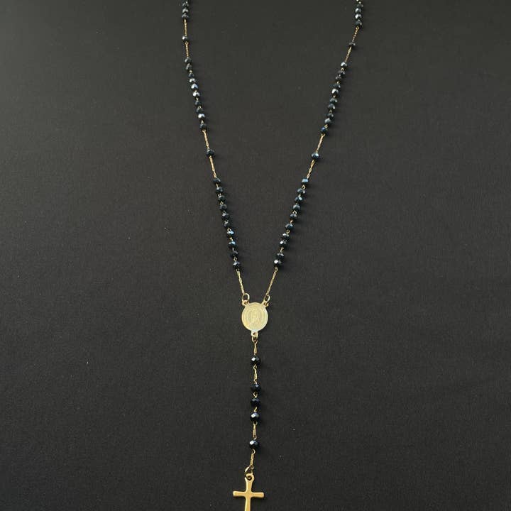 Rosenkranz Violet / Schwarz - 316L Edelstahl für den Großhandel von Risinpath