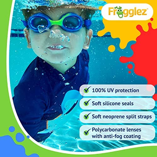 FROGGLEZ Swim Goggles - Wholesale Swim Goggles - Kids & Baby - Green Navigatorz Swim Mask for Kids ages 4-103
