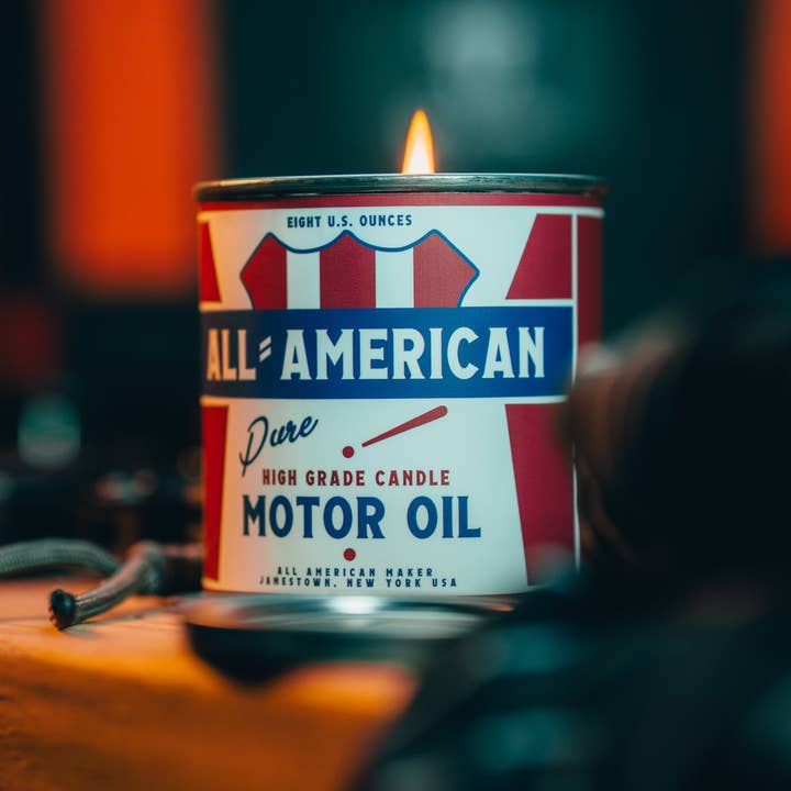 All American Maker - Wholesale Jar/Filled Candle - All-American Motor Oil Candle4