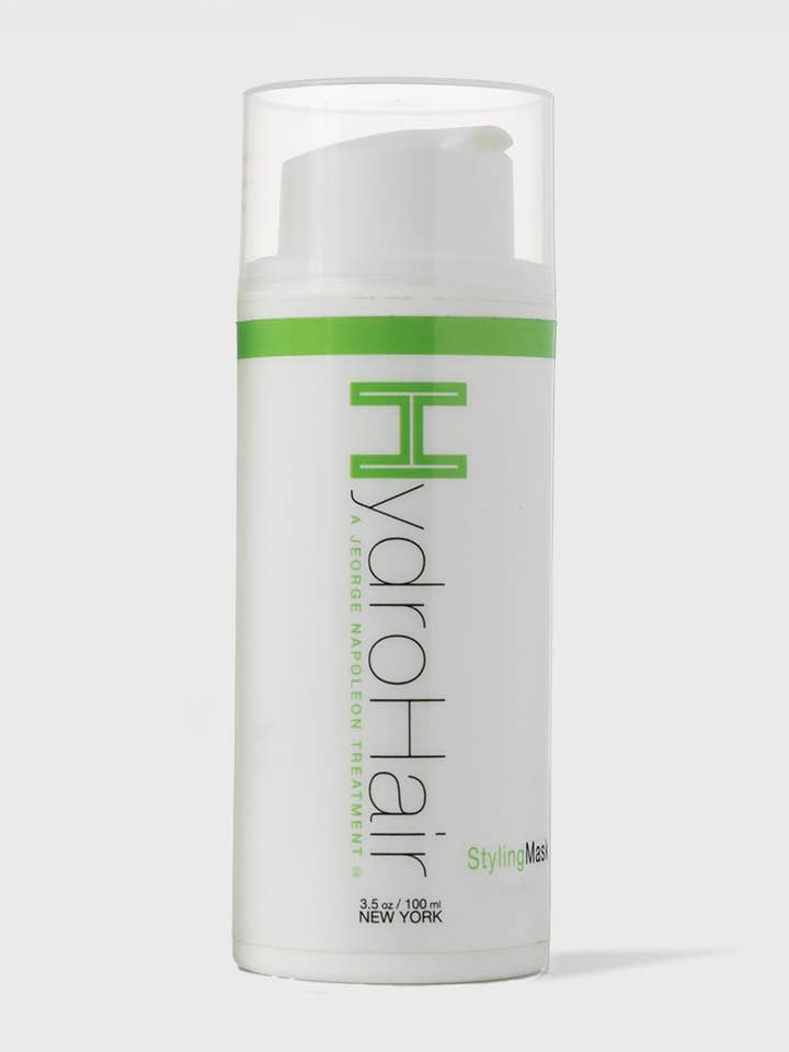 Masque Coiffant Hydrohair | Ce masque coiffant sans rinçage texturise, répare et hydrate les cheveux secs et abîmés, les laissant éclatants et pleins de vie. Parfait pour les brushings et les coiffures naturelles. , PETIT 3,5 oz pour la vente par HYDROHAIR STUDIO.