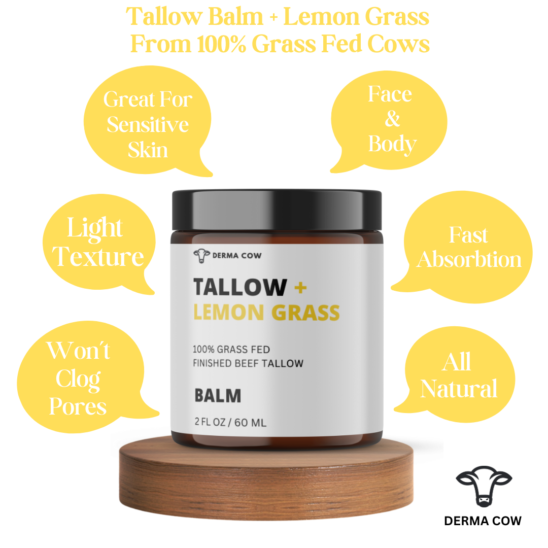 Derma Cow - Wholesale Body balm/butter - Talgzalf + Citroengras, 100% Grasgevoerde Rundertalg - 2oz1