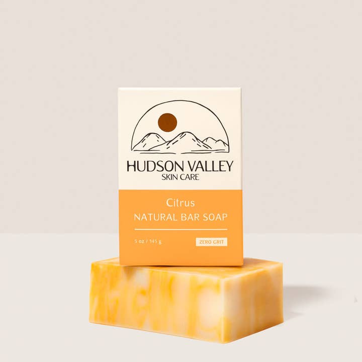 Citrus Natural Bar Soap for wholesale by Hudson Valley Skin Care