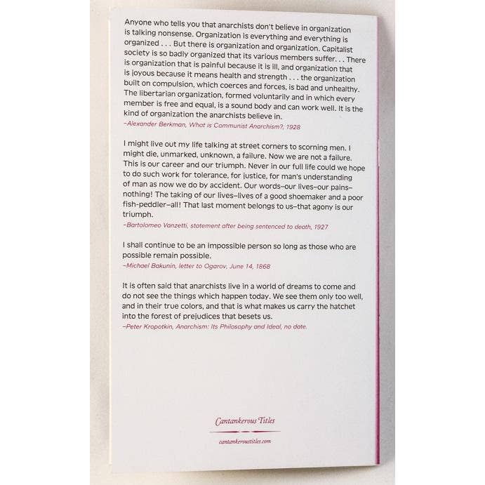 Microcosm Publishing & Distribution - Wholesale Politics & Current Events Book - Anarchists on Anarchism (Zine)3