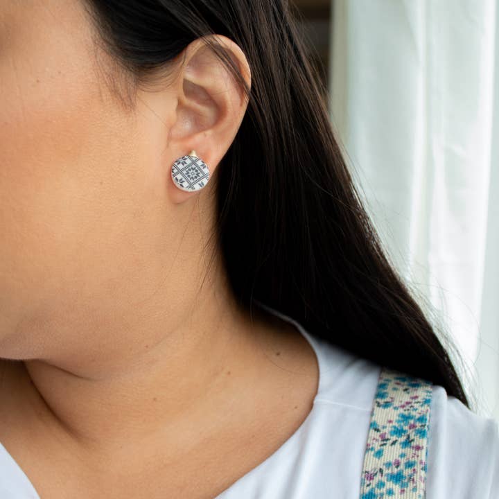 Indigo Clay Jewelry - Wholesale Stud/Post Earrings - Modern Holiday Studs6