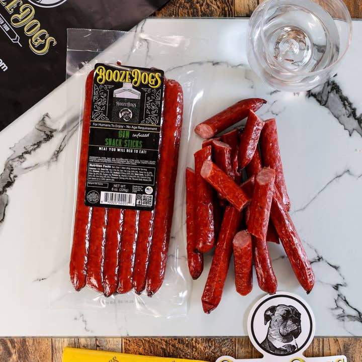 Booze Dogs - Wholesale Jerky - Gin Snack Meat Sticks (Pork, Charcuterie)