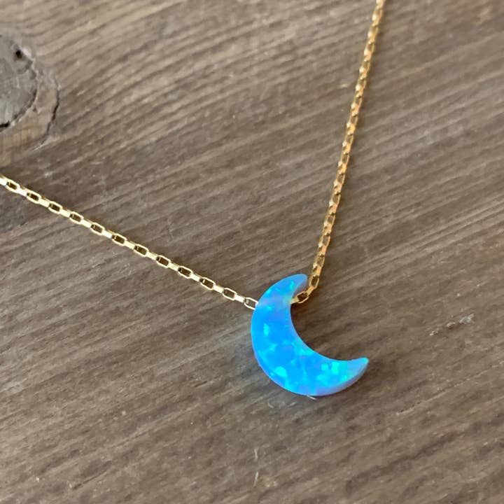 Luna de ópalo cultivada en laboratorio en llamativa aguamarina para venta al por mayor de Pink Moon by Tabitha