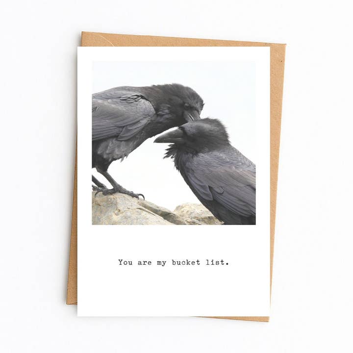 Valentine's or anniversary card with a pair of ravens for wholesale by Elster Photography/Big Picture Greetings