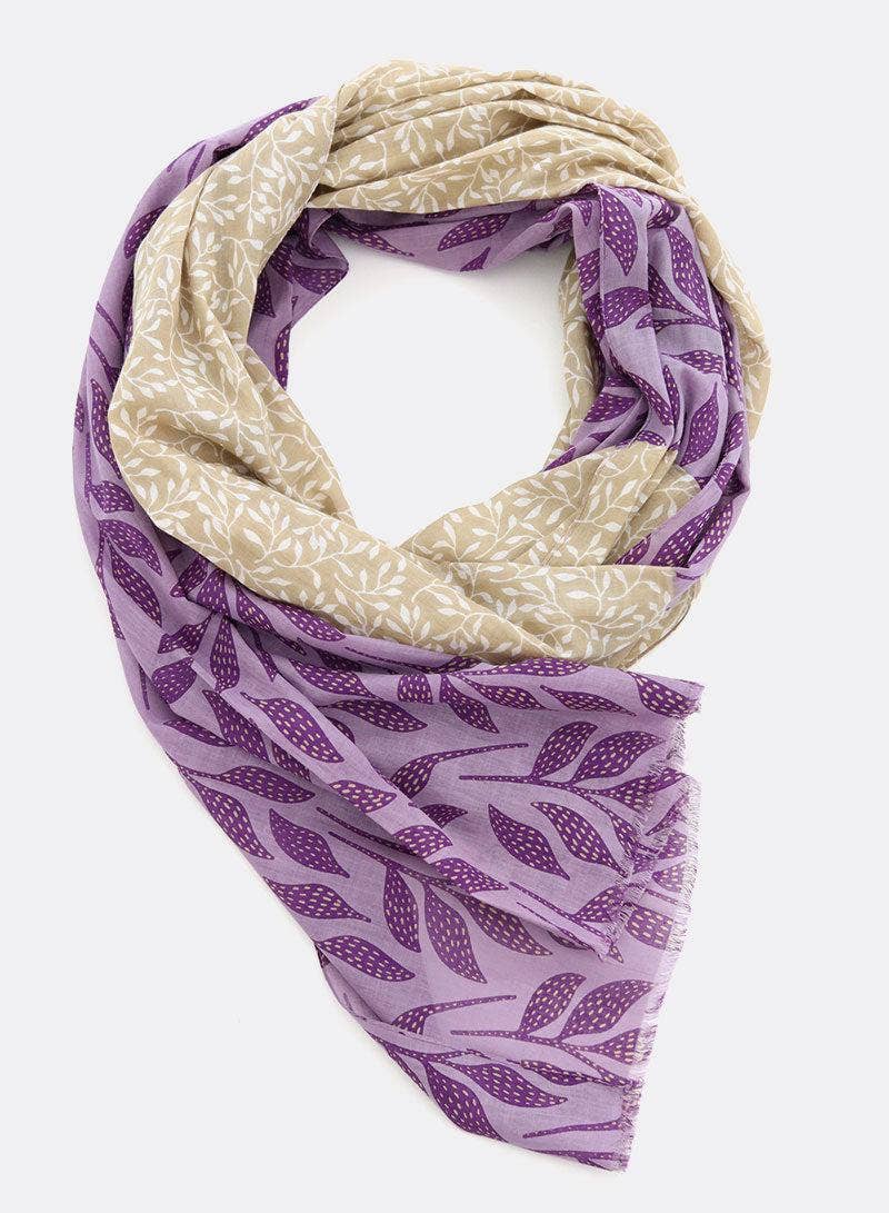 Djian - Vendita all'ingrosso Sciarpa - Donna - Sciarpa 100% cotone biologico / Buoni Amici – lilla/talpa0