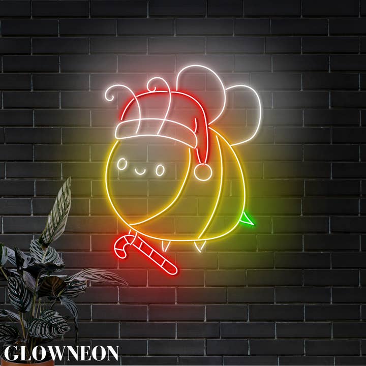 Enseigne au néon en forme d'abeille de Noël, décoration de chapeau de père Noël, décoration d'une boutique de miel et autres tendances Résultats pour miel en acrylique en vente B2B. Retours gratuits et paiement à 60 jours sur Faire sur Faire.