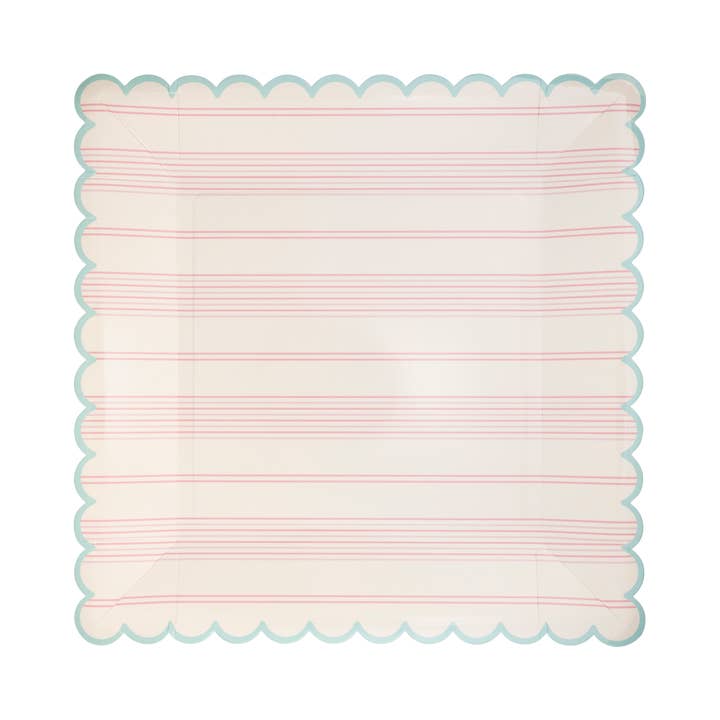 My Mind’s Eye – wholesale Disposable plate – SPR1043 - Pastel Striped Paper Plate Set