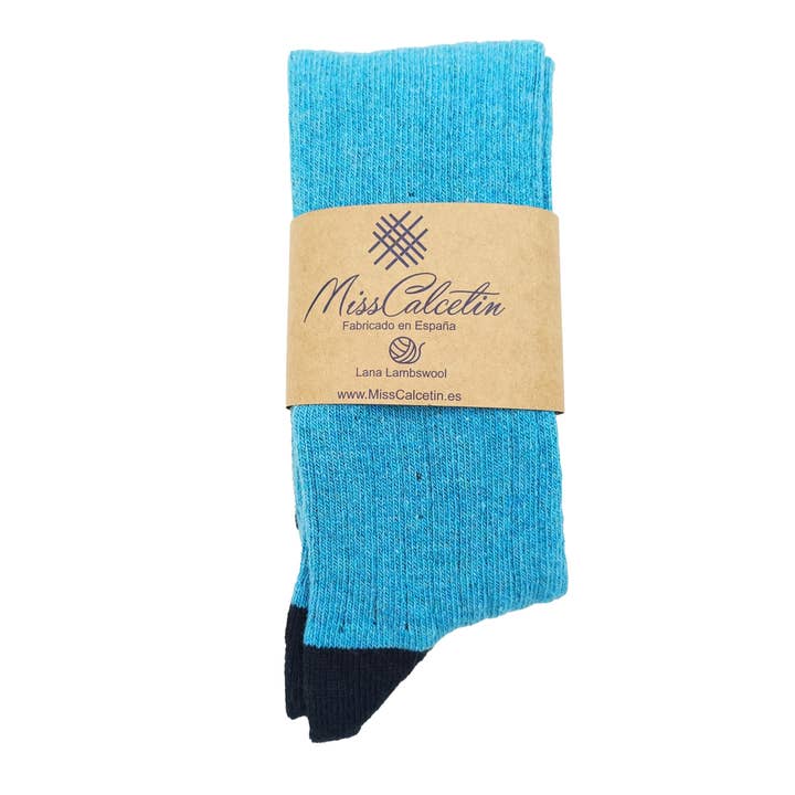 MissHigh Cloth Lake Wool Socks - Night Blue for wholesale by MissCalcetin