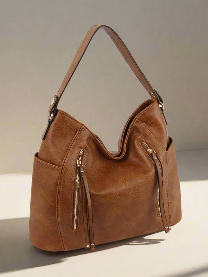 Sac cabas à détails zippés LMD006Z Liona pour la vente par MiMi Wholesale