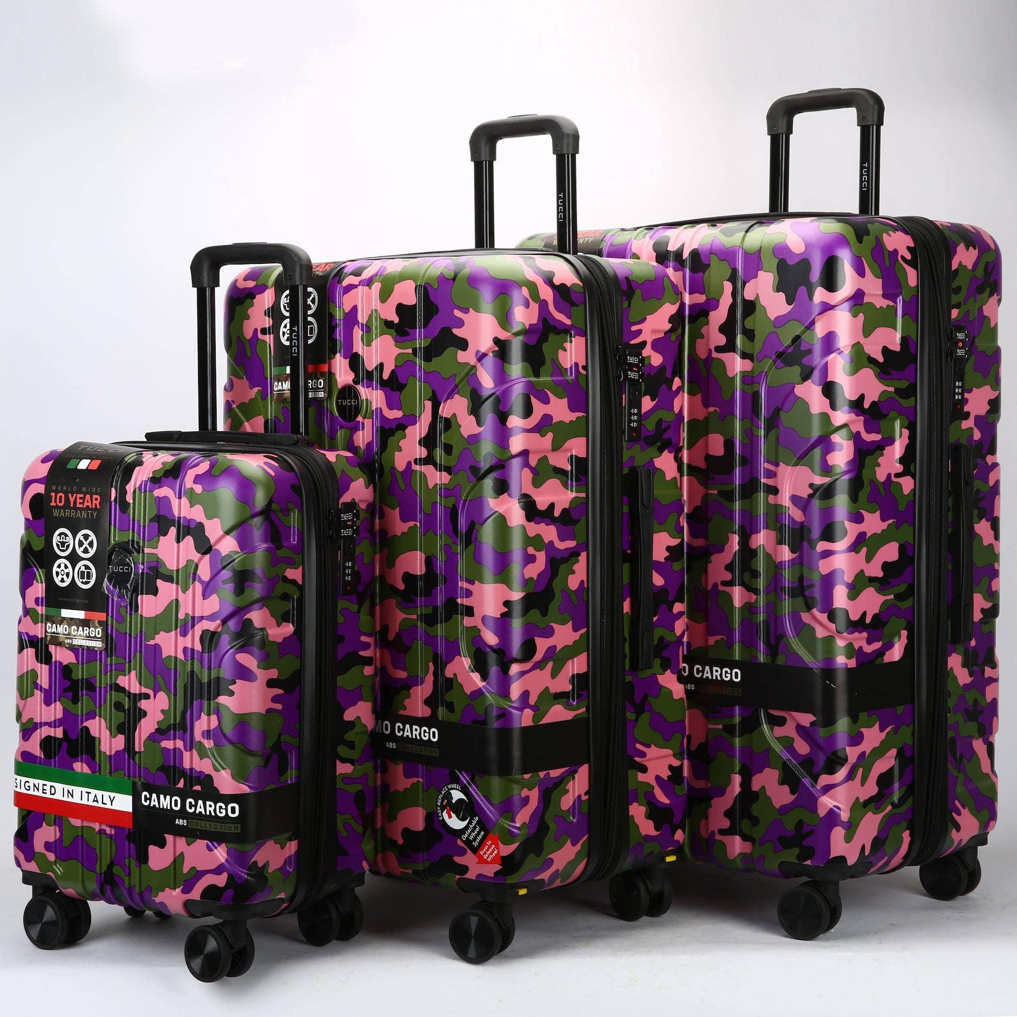 Titanio Travel Goods Group - Wholesale Luggage - TUCCI Armata Camo 3-Piece Luggage Set25