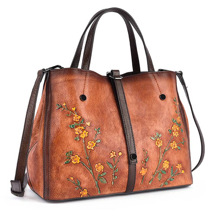 Modenaire - Wholesale Tote Bag - Women's - Floral Design Leather Bag4