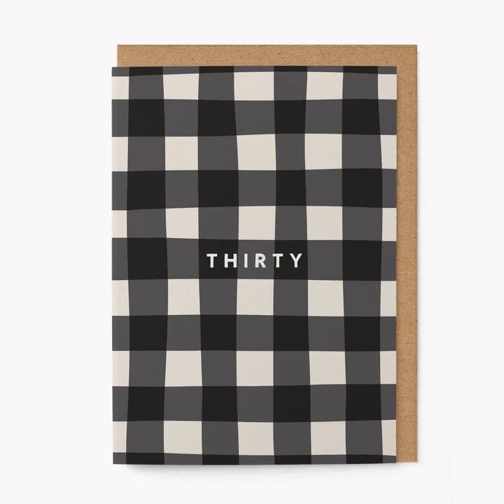 Trente - Carte d'anniversaire de jalon pour la vente par Graphic Factory