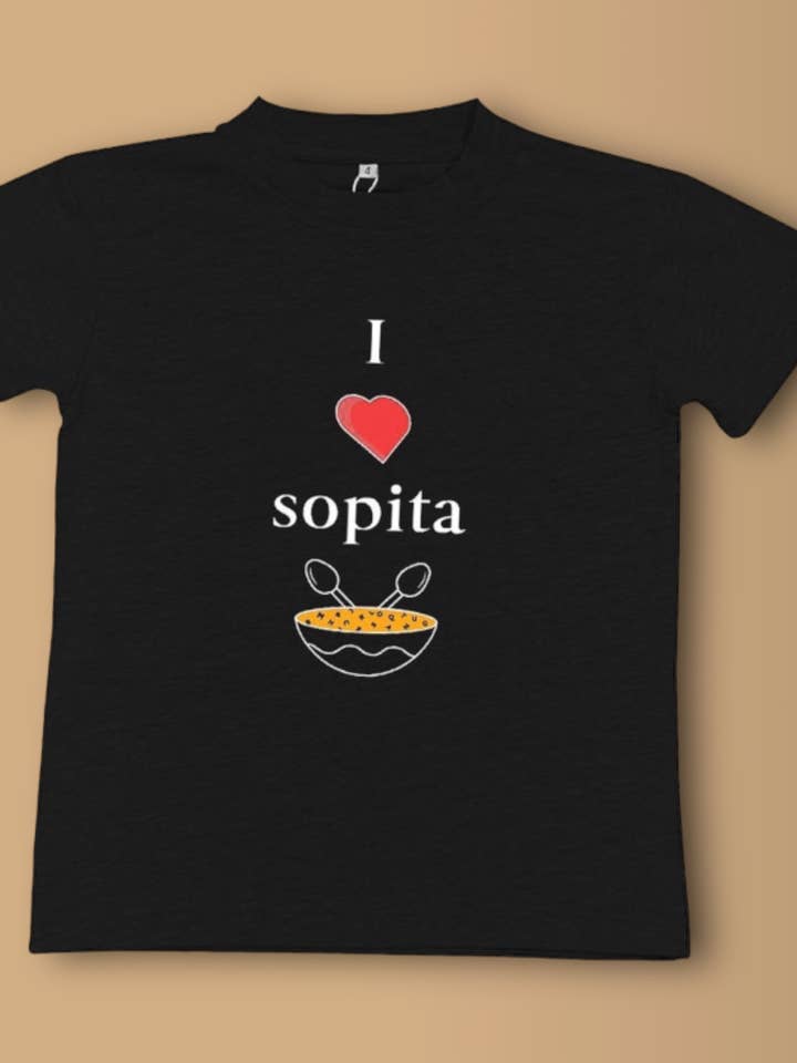 'I Love Sopita' Toddler Shirt - Black for wholesale by Bubs & Bubbles