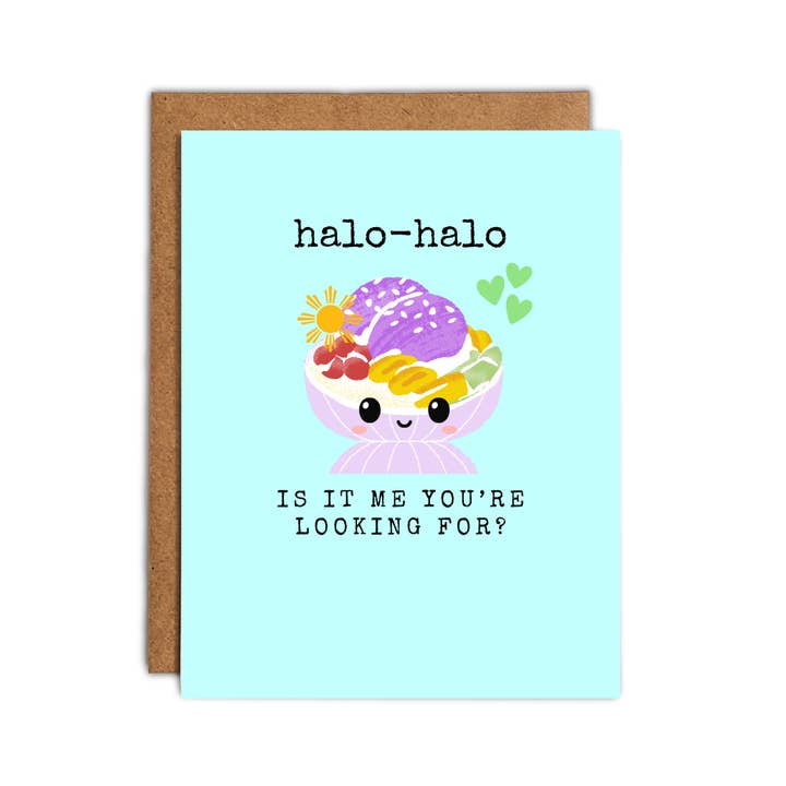 Funny Love Card Filipino Food Greeting Cards Halo-Halo for wholesale by Paper Picture Mama