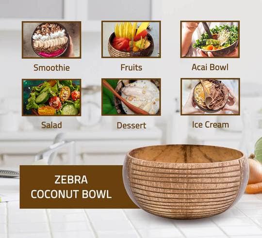 Rainforest Bowls – Großhandel Schüssel – Streifen Kokosnussschale1