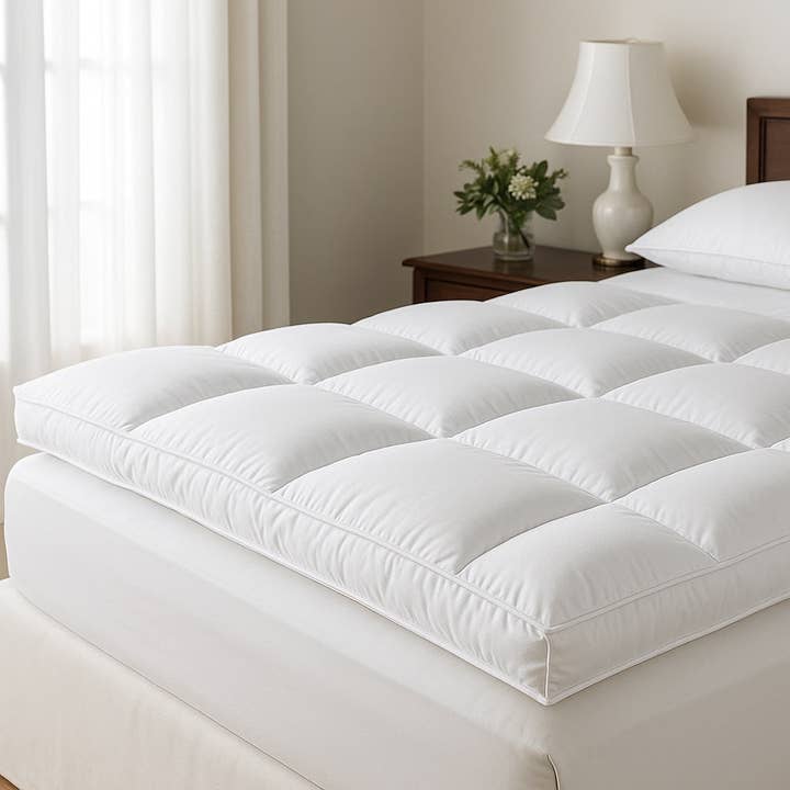 Surmatelas en plumes Ascot Castle DownTop pour la vente par Queen Anne Pillow