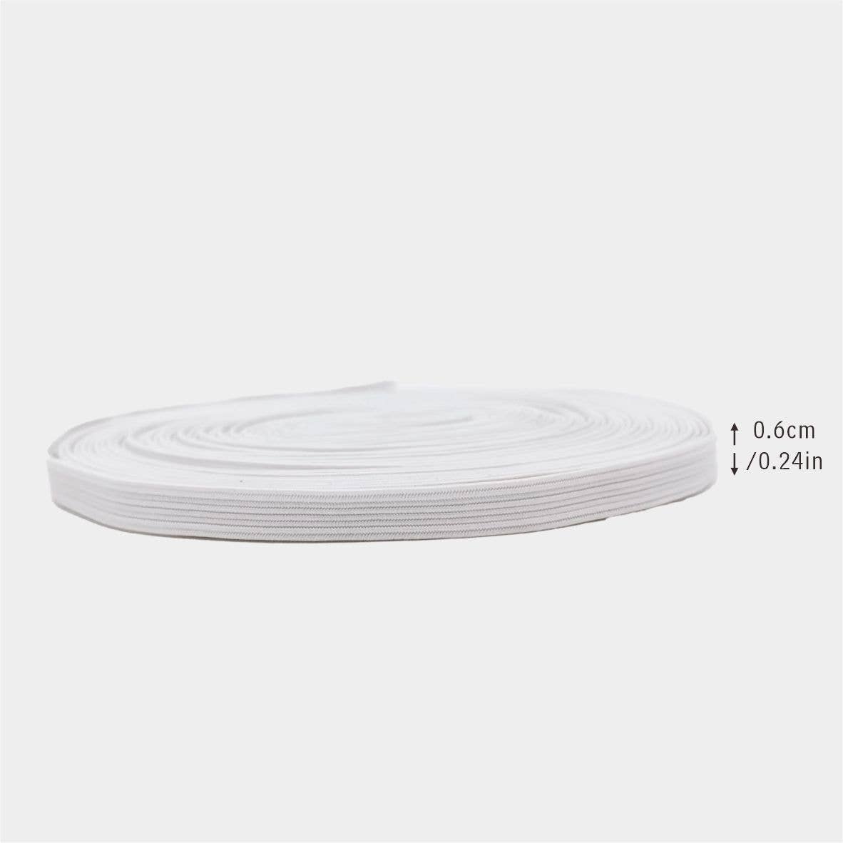 Max-Link Solutions Ltd – wholesale Craft supplies – Darnn White Elastic (6mm x 6meters), Flat Elastic Band2