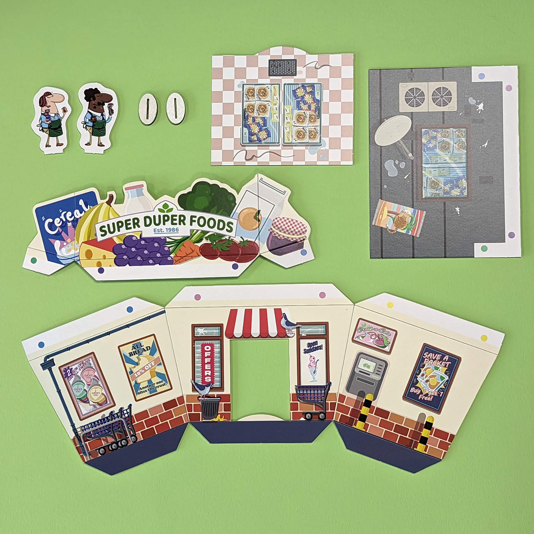 The Toy Tribe - Wholesale Toy Set - Kids - Super Duper Foods Supermarket Cardboard Playset2