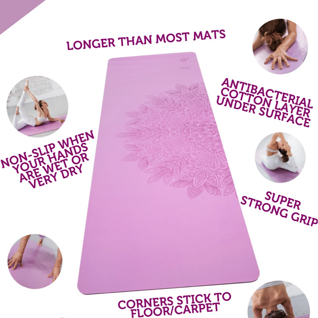 DIYogi - Wholesale Yoga Mat - Yoga Mat Natural Rubber - Purple Mandala1