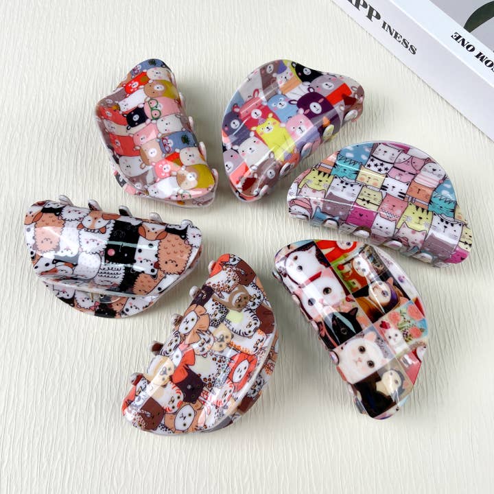 mildstyles - Wholesale Hair Clip - Women's - Cute Cartoon Cat Hair Claw Clip