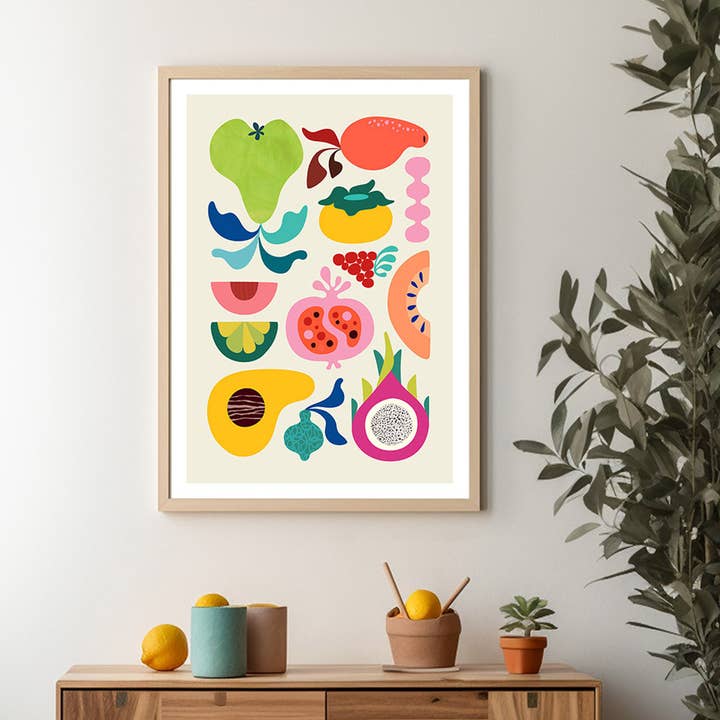 3 Birdies Studio - Wholesale Art print - Modern Fruit Art Print1