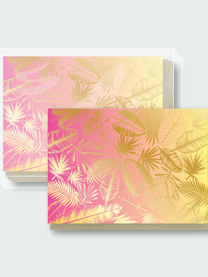 Box uppsättning 6 - tropisk lövverk solnedgång för wholesale av Pike Street Press