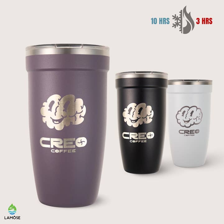 Custom Engraved Business Logo Tumbler with Leakproof Lid for wholesale by LAMOSE