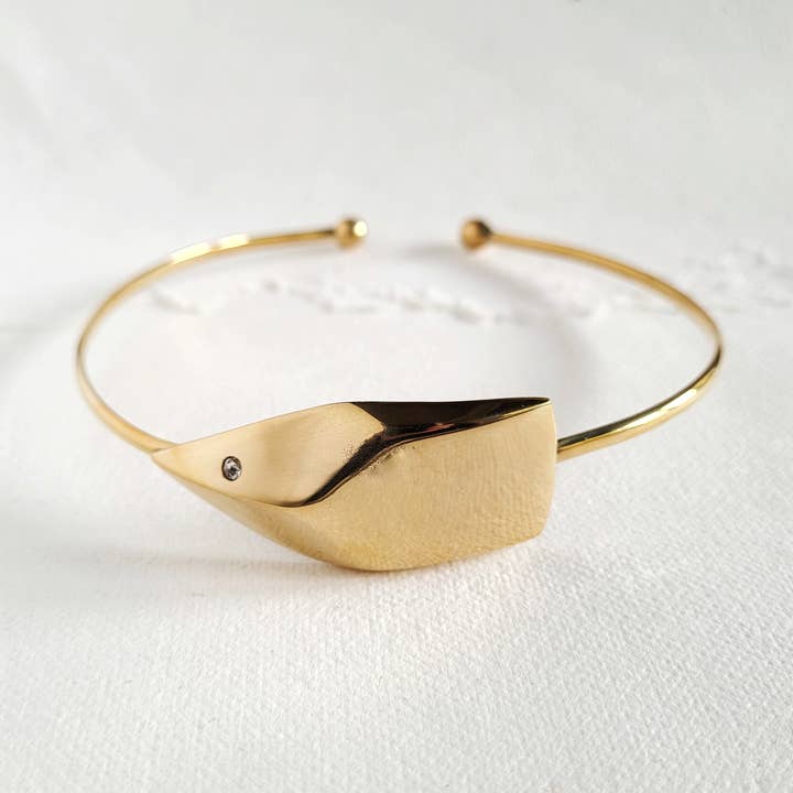 Brass one way choker collar necklace handmade for wholesale by Bisjoux